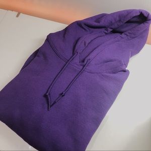 purple gildan hoodie